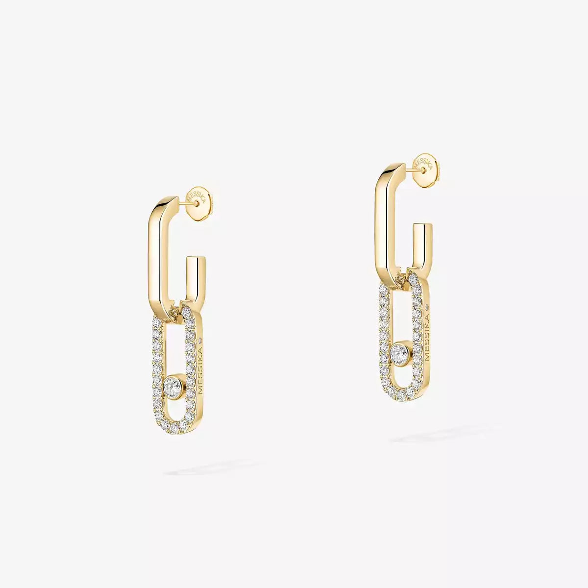 [Leaves]MOVE LINK KINETIC DIAMOND EARRINGS