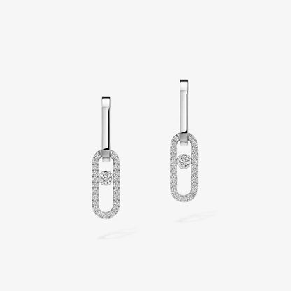 [Leaves]MOVE LINK KINETIC DIAMOND EARRINGS