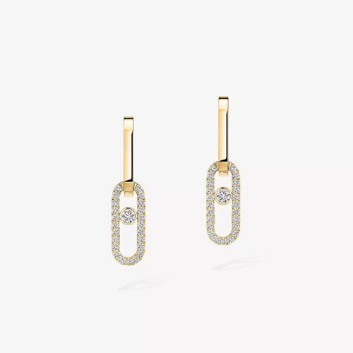 [Leaves]MOVE LINK KINETIC DIAMOND EARRINGS