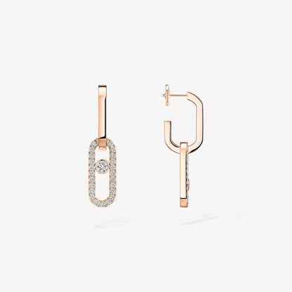 [Leaves]MOVE LINK KINETIC DIAMOND EARRINGS