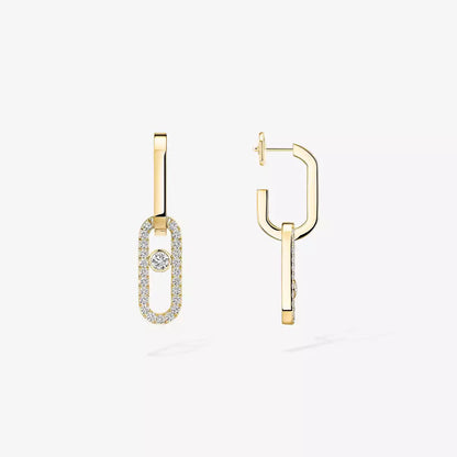 [Leaves]MOVE LINK KINETIC DIAMOND EARRINGS