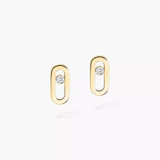 [Leaves]MOVE UNO DIAMOND STUD EARRINGS