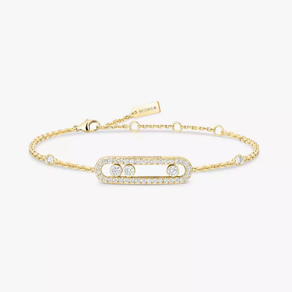 [Leaves]PAVÉ BABY MOVE DIAMOND BRACELET