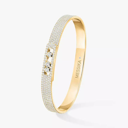 [Leaves]MOVE NOA FULL-PAVÉ DIAMOND BANGLE BRACELET
