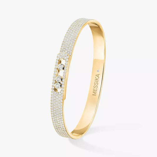 [Leaves]MOVE NOA FULL-PAVÉ DIAMOND BANGLE BRACELET