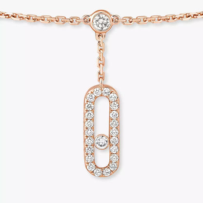 [Leaves]MOVE UNO PAVÉ DIAMOND ANKLE BRACELET