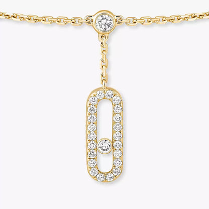 [Leaves]MOVE UNO PAVÉ DIAMOND ANKLE BRACELET