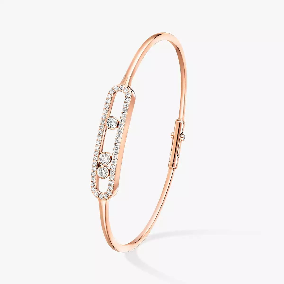 [Leaves]MOVE PAVÉ DIAMOND BANGLE BRACELET M