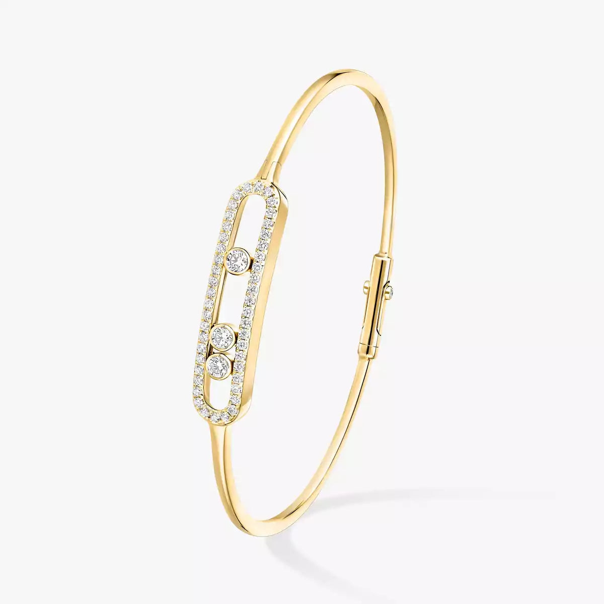 [Leaves]MOVE PAVÉ DIAMOND BANGLE BRACELET M