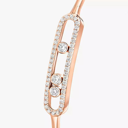 [Leaves]MOVE PAVÉ DIAMOND BANGLE BRACELET M