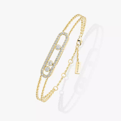 [Leaves]MOVE CLASSIQUE PAVÉ DIAMOND BRACELET