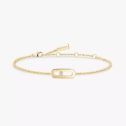 [Leaves]MOVE UNO SINGLE DIAMOND BRACELET