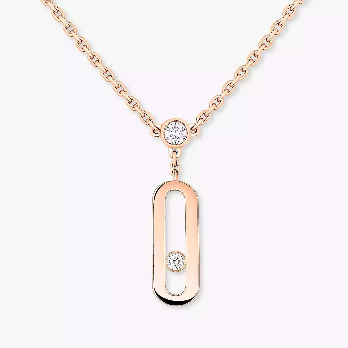 [Leaves]MOVE UNO DOUBLE-PENDANT NECKLACE