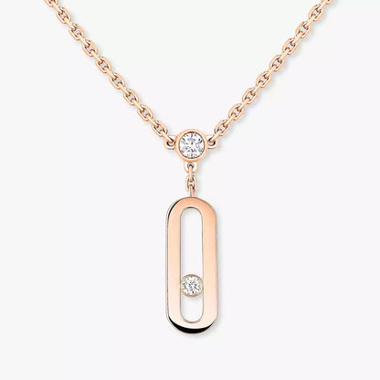 [Leaves]MOVE UNO DOUBLE-PENDANT NECKLACE