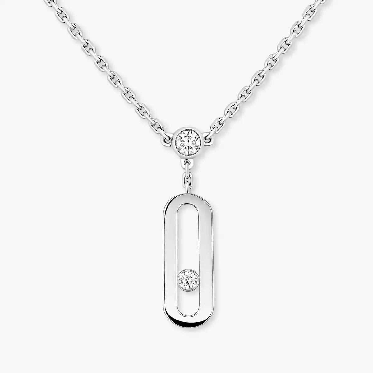 [Leaves]MOVE UNO DOUBLE-PENDANT NECKLACE