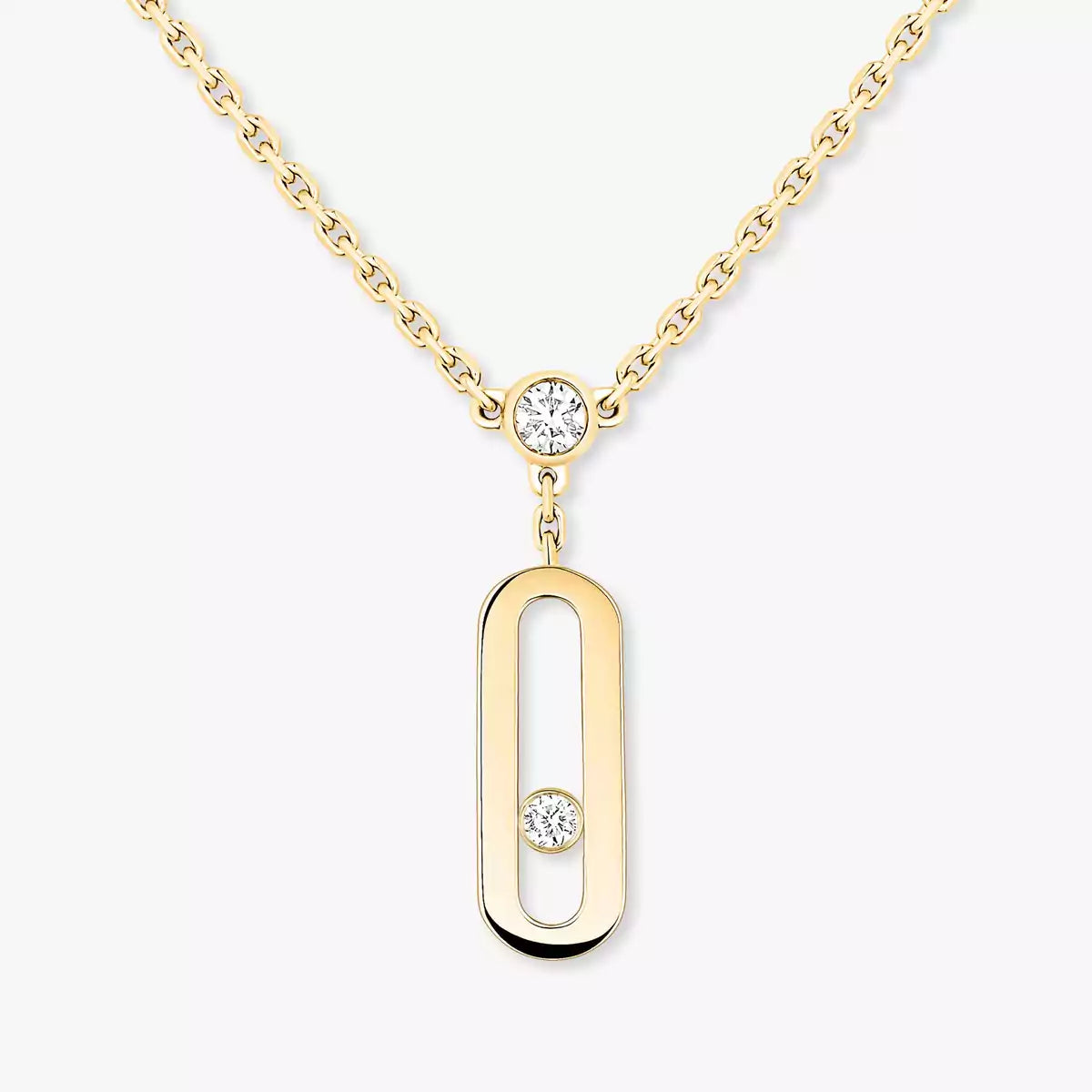 [Leaves]MOVE UNO DOUBLE-PENDANT NECKLACE