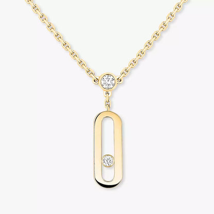 [Leaves]MOVE UNO DOUBLE-PENDANT NECKLACE