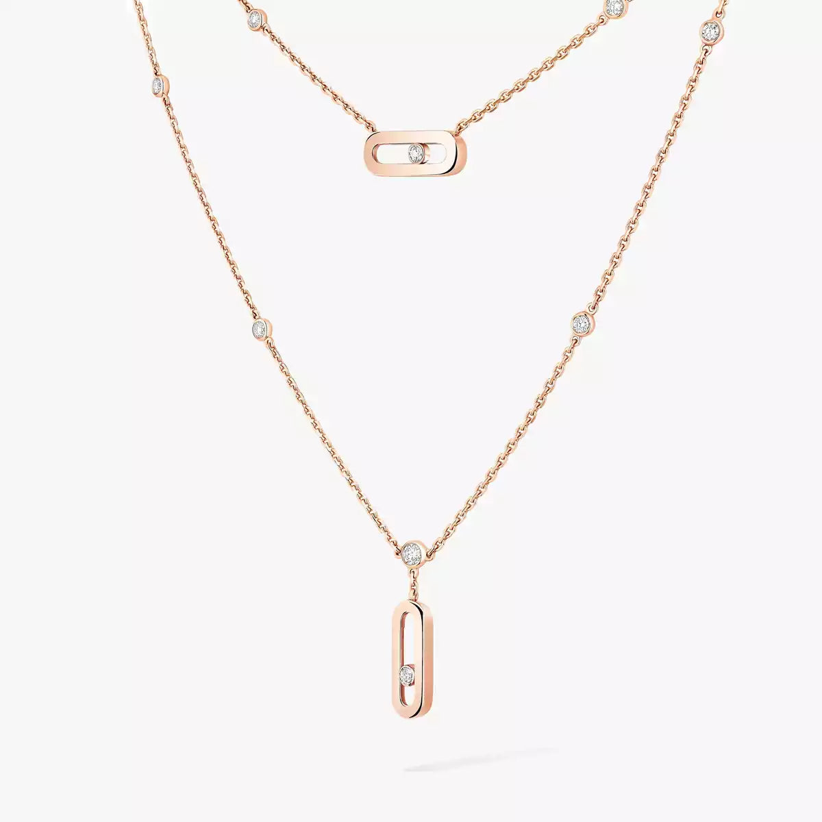 [Leaves] Move Uno Diamond Necklace