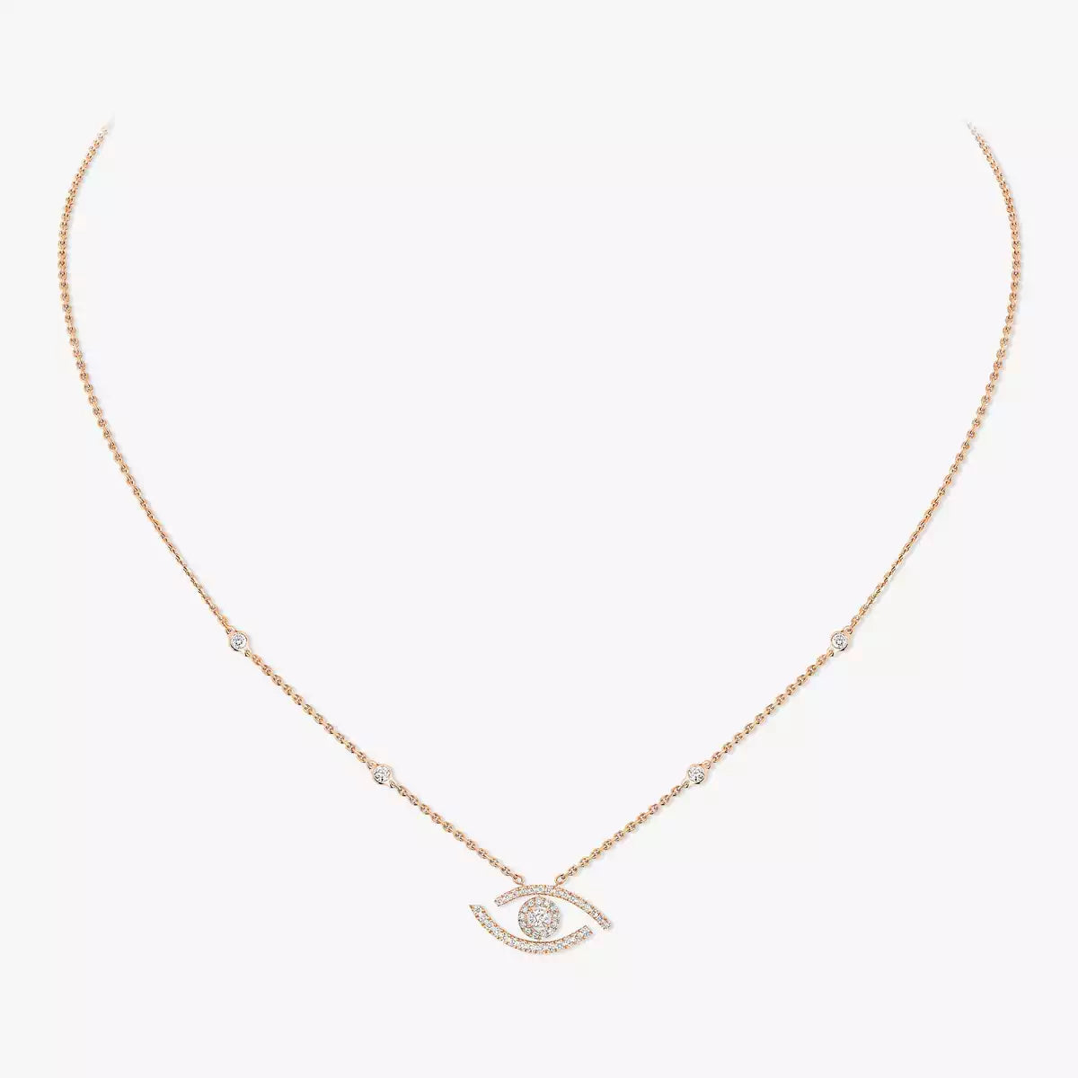 [Leaves]PAVÉ DIAMOND LUCKY EYE NECKLACE