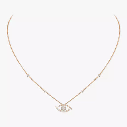 [Leaves]PAVÉ DIAMOND LUCKY EYE NECKLACE