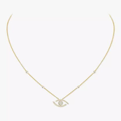 [Leaves]PAVÉ DIAMOND LUCKY EYE NECKLACE