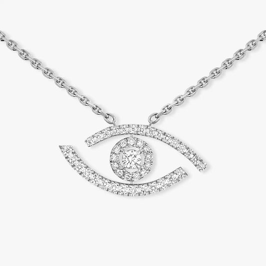 [Leaves]PAVÉ DIAMOND LUCKY EYE NECKLACE