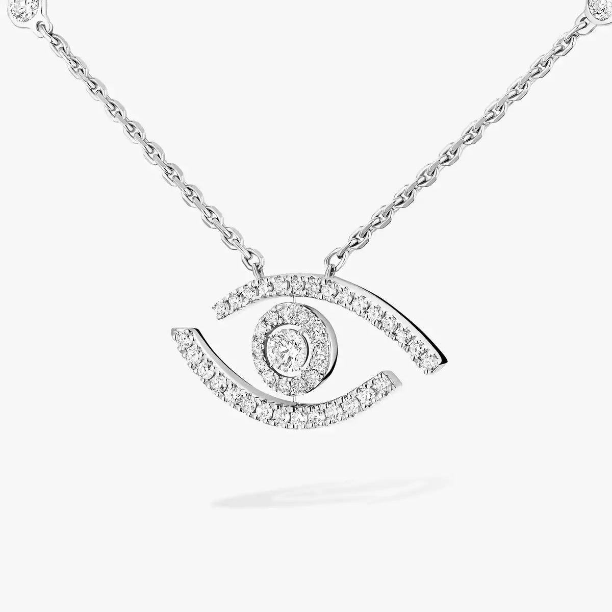 [Leaves]PAVÉ DIAMOND LUCKY EYE NECKLACE