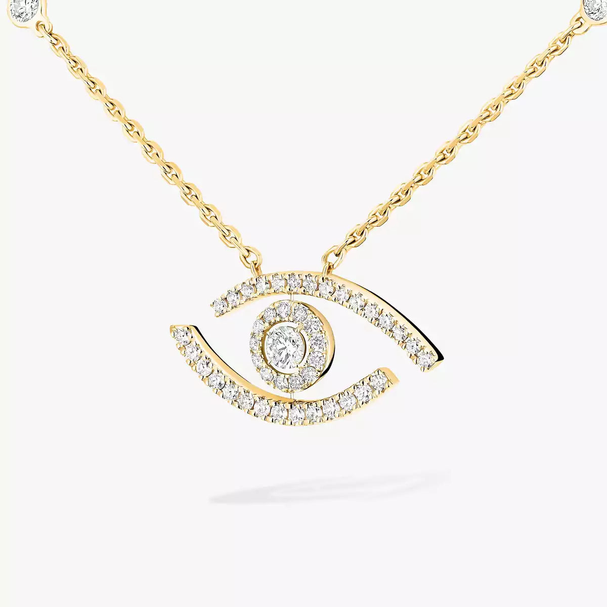 [Leaves]PAVÉ DIAMOND LUCKY EYE NECKLACE