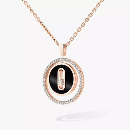 [Leaves]Lucky Move Diamond Necklace in Rose Gold and White Mother-of-Pearl