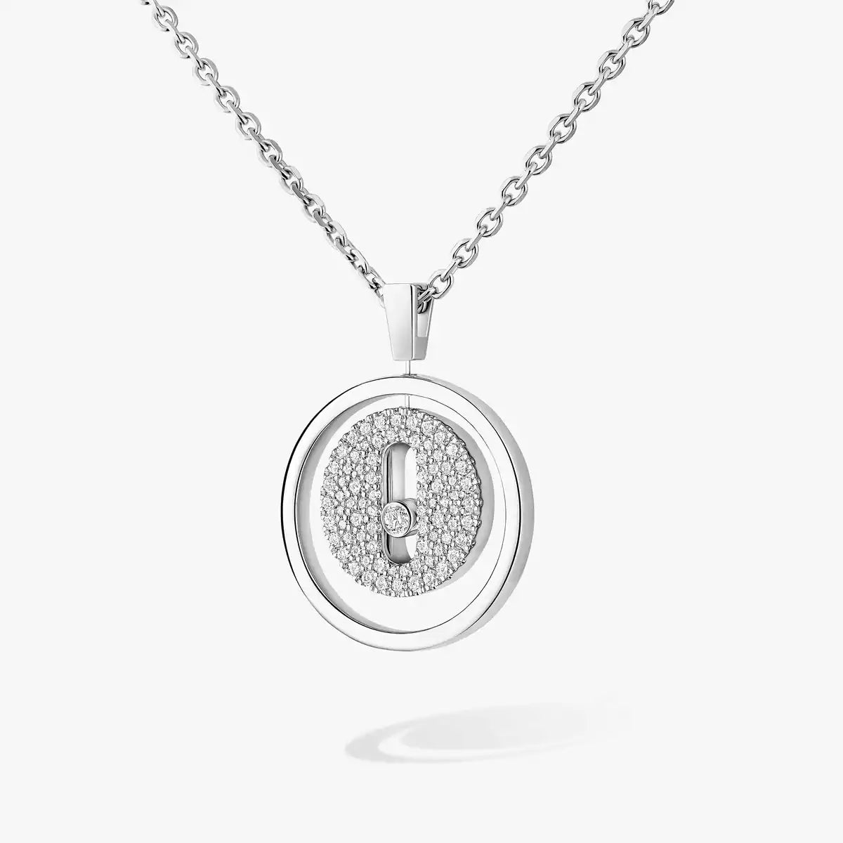 [Leaves]LUCKY MOVE FULL PAVÉ DIAMOND NECKLACE