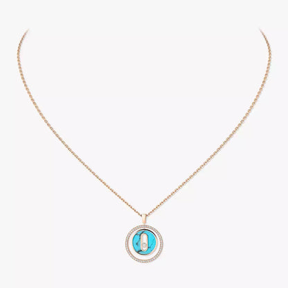 [Leaves]Lucky Move Diamond Necklace in Rose Gold and White Mother-of-Pearl