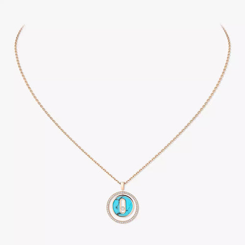 [Leaves]Lucky Move Diamond Necklace in Rose Gold and White Mother-of-Pearl
