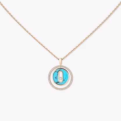 [Leaves]Lucky Move Diamond Necklace in Rose Gold and White Mother-of-Pearl