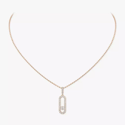[Leaves]MOVE UNO FULL PAVÉ DIAMOND NECKLACE