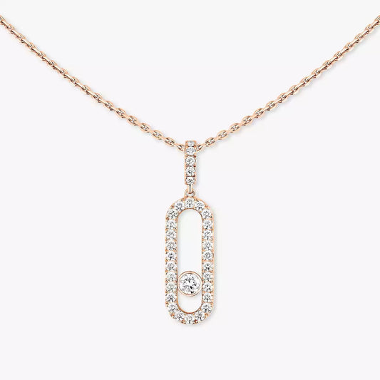 [Leaves]MOVE UNO FULL PAVÉ DIAMOND NECKLACE