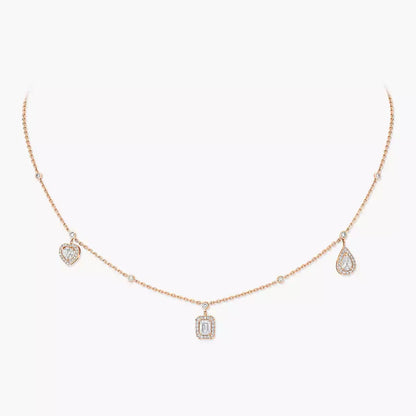 [Leaves]TRIFECTA CHARM NECKLACE