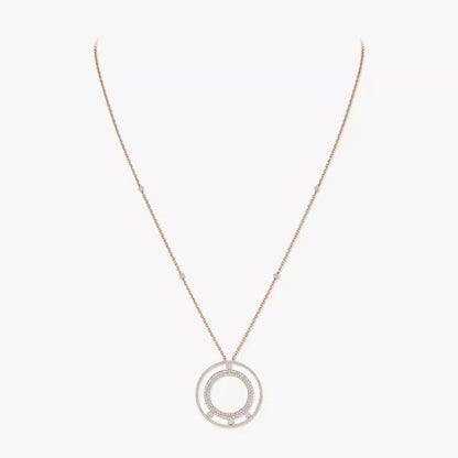 [Leaves]MOVE ROMANE LONG PAVÉ DIAMOND NECKLACE