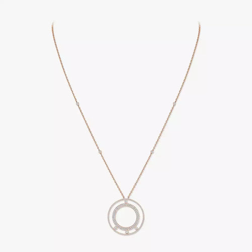 [Leaves]MOVE ROMANE LONG PAVÉ DIAMOND NECKLACE