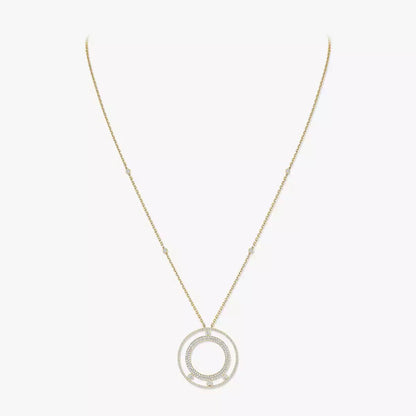 [Leaves]MOVE ROMANE LONG PAVÉ DIAMOND NECKLACE