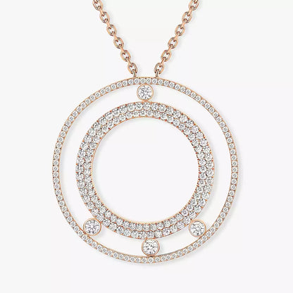 [Leaves]MOVE ROMANE LONG PAVÉ DIAMOND NECKLACE