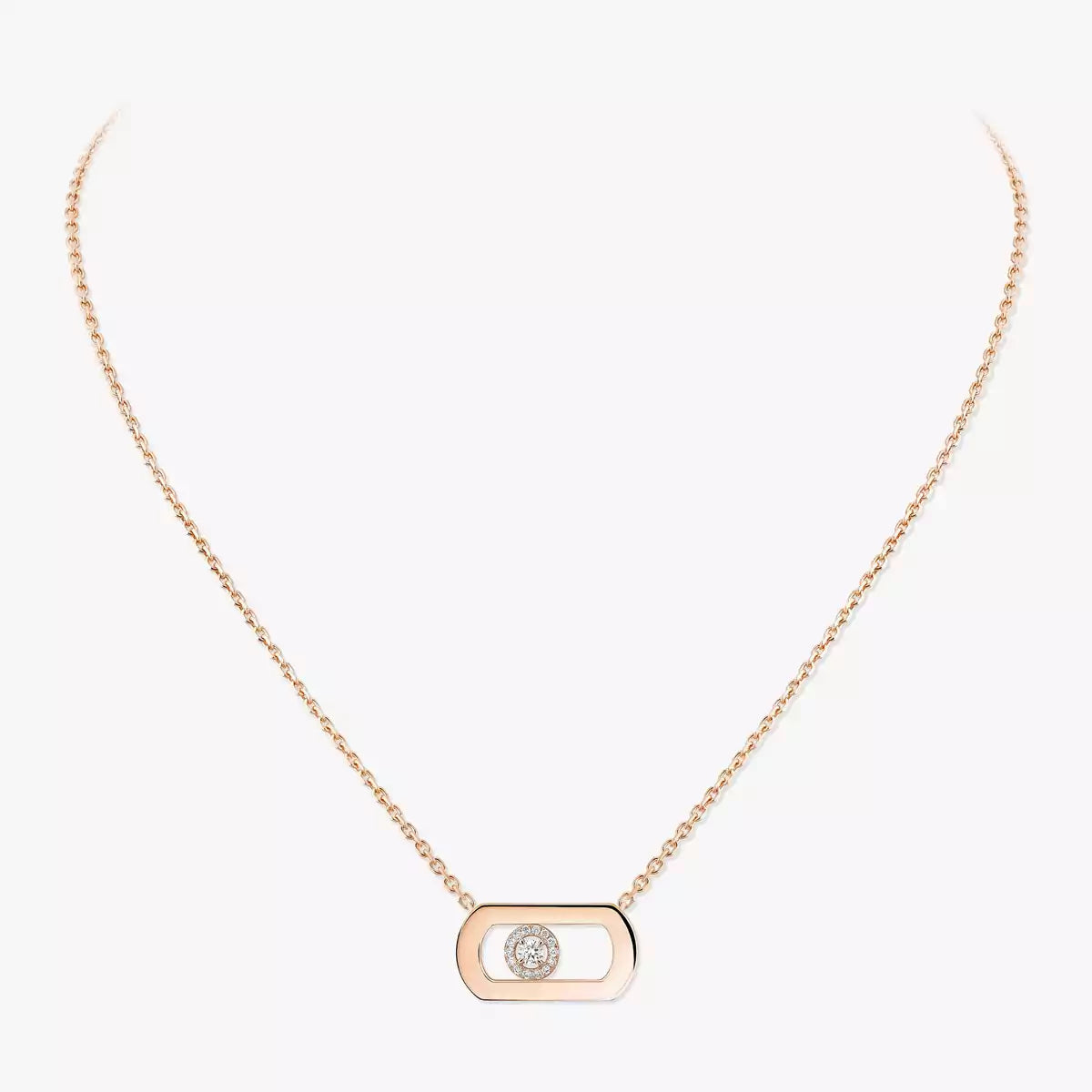 [Leaves]LARGE MOVE PENDANT SINGLE DIAMOND NECKLACE