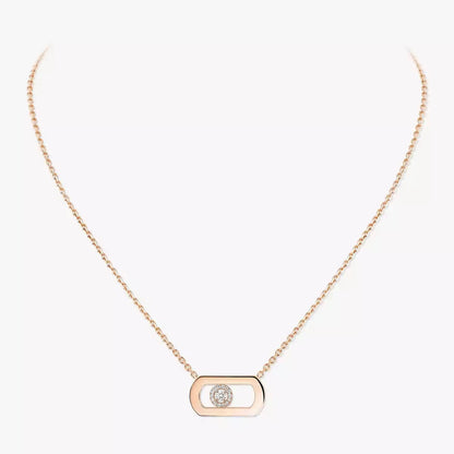 [Leaves]LARGE MOVE PENDANT SINGLE DIAMOND NECKLACE