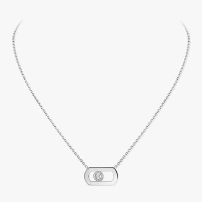 [Leaves]LARGE MOVE PENDANT SINGLE DIAMOND NECKLACE