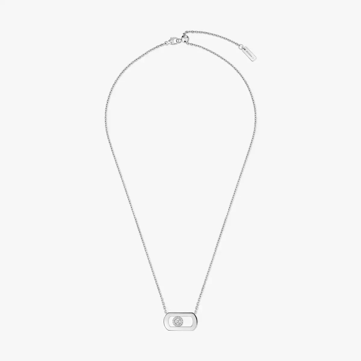 [Leaves]LARGE MOVE PENDANT SINGLE DIAMOND NECKLACE