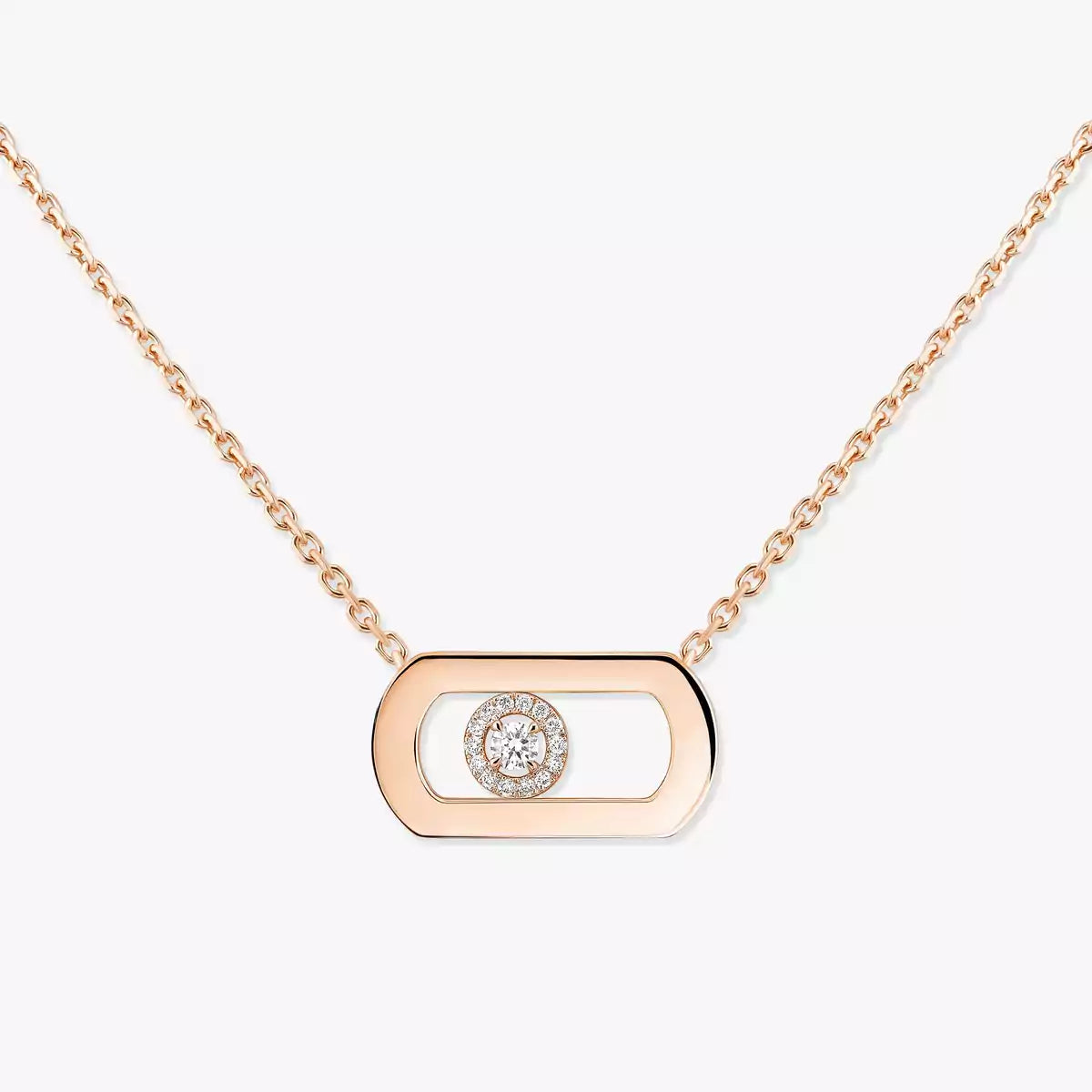 [Leaves]LARGE MOVE PENDANT SINGLE DIAMOND NECKLACE