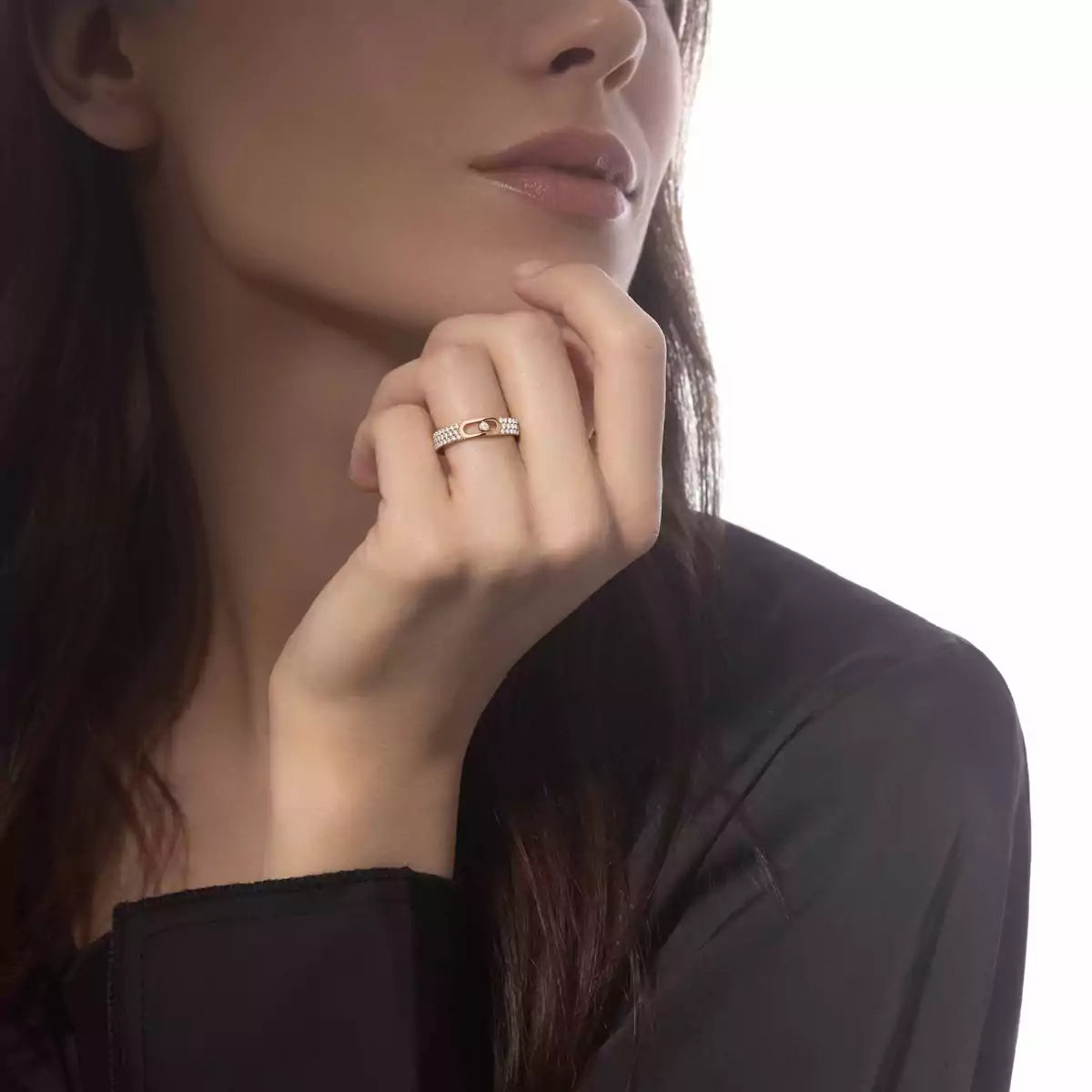 [Leaves]MOVE JOAILLERIE PAVÉ DIAMOND WEDDING RING