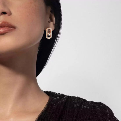 [Leaves]SO MOVE PAVÉ DIAMOND EARRINGS