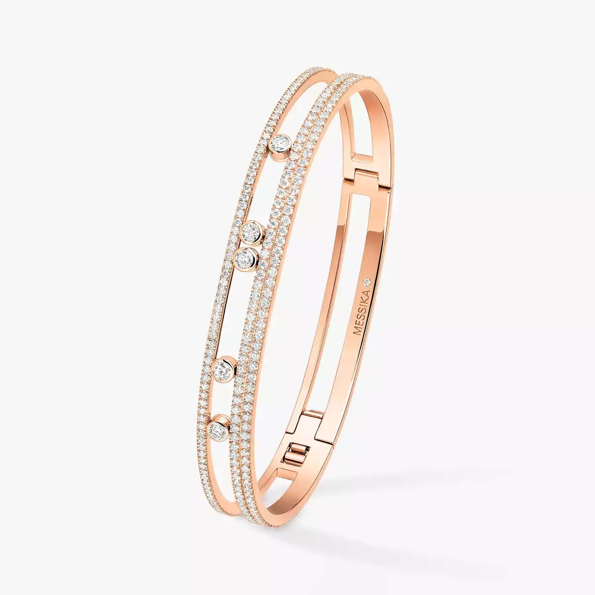 [Leaves]MOVE ROMANE PAVÉ DIAMOND BANGLE BRACELET