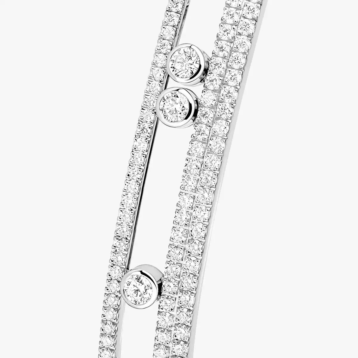 [Leaves]MOVE ROMANE PAVÉ DIAMOND BANGLE BRACELET