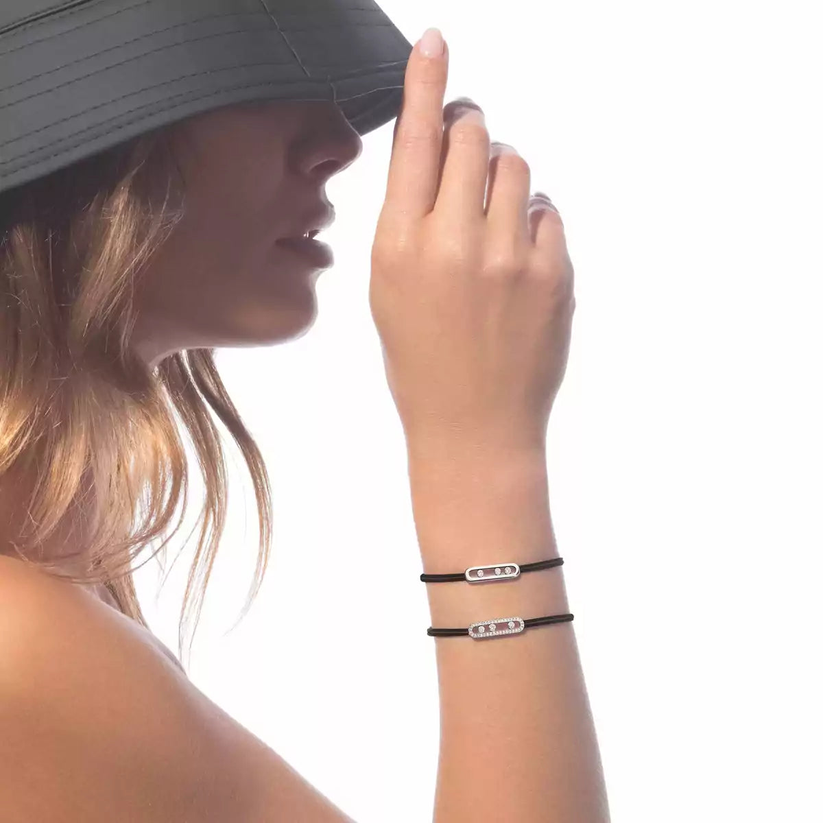 [Leaves]CARE(S) PAVÉ CORD BRACELET